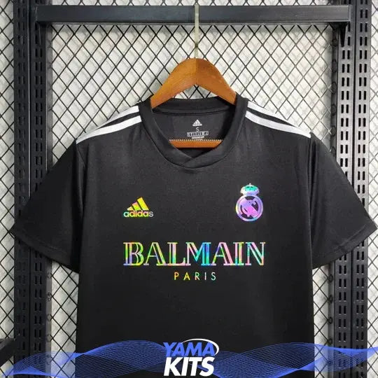 Maillot Real Madrid foot Balmain Noir 2023 2024 Maison To Sport