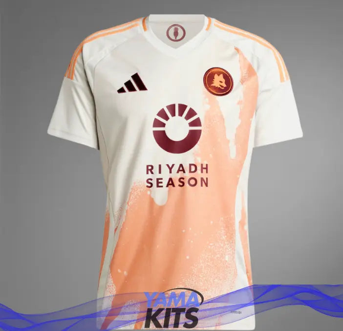 Maillot As Roma extérieur "Blanc, Orange" 2024/2025 YamaKits