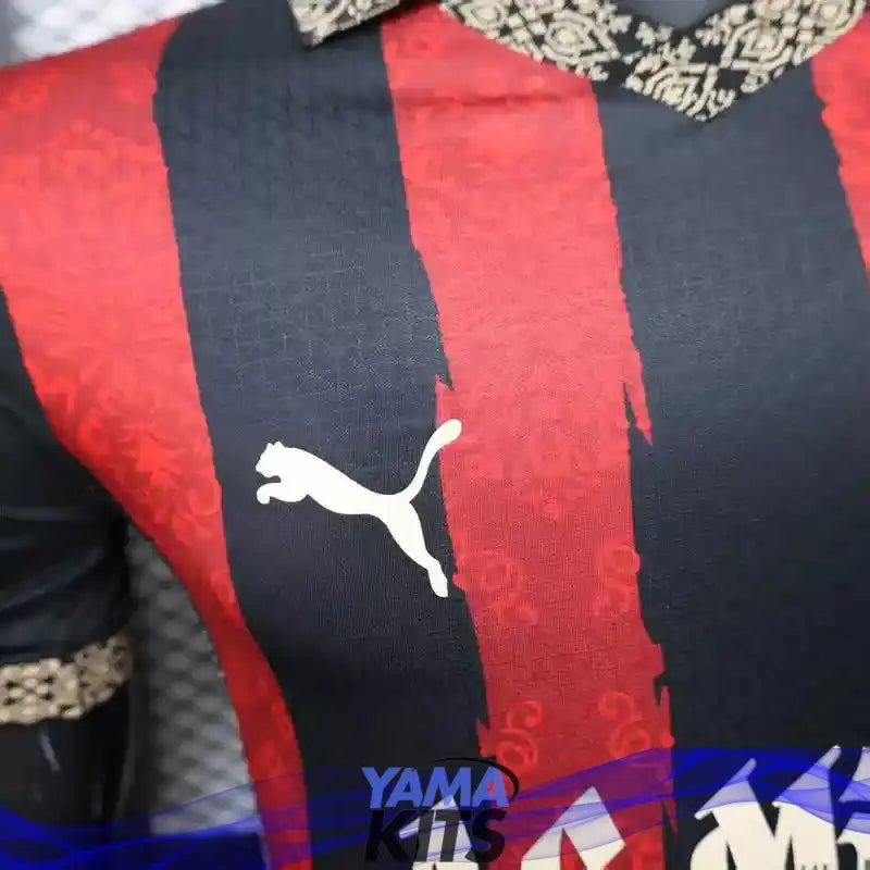 MAILLOT AC MILAN CONCEPT "noir, rouge" 2025/2026 Version Player YamaKits Foot