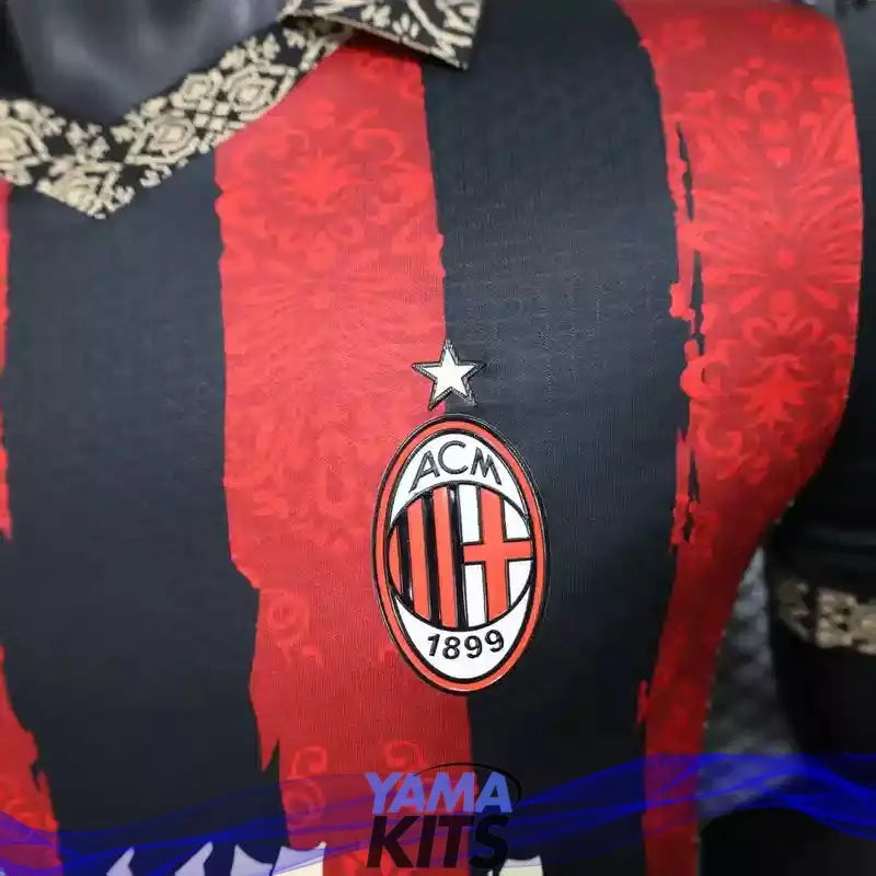 MAILLOT AC MILAN CONCEPT "noir, rouge" 2025/2026 Version Player YamaKits Foot