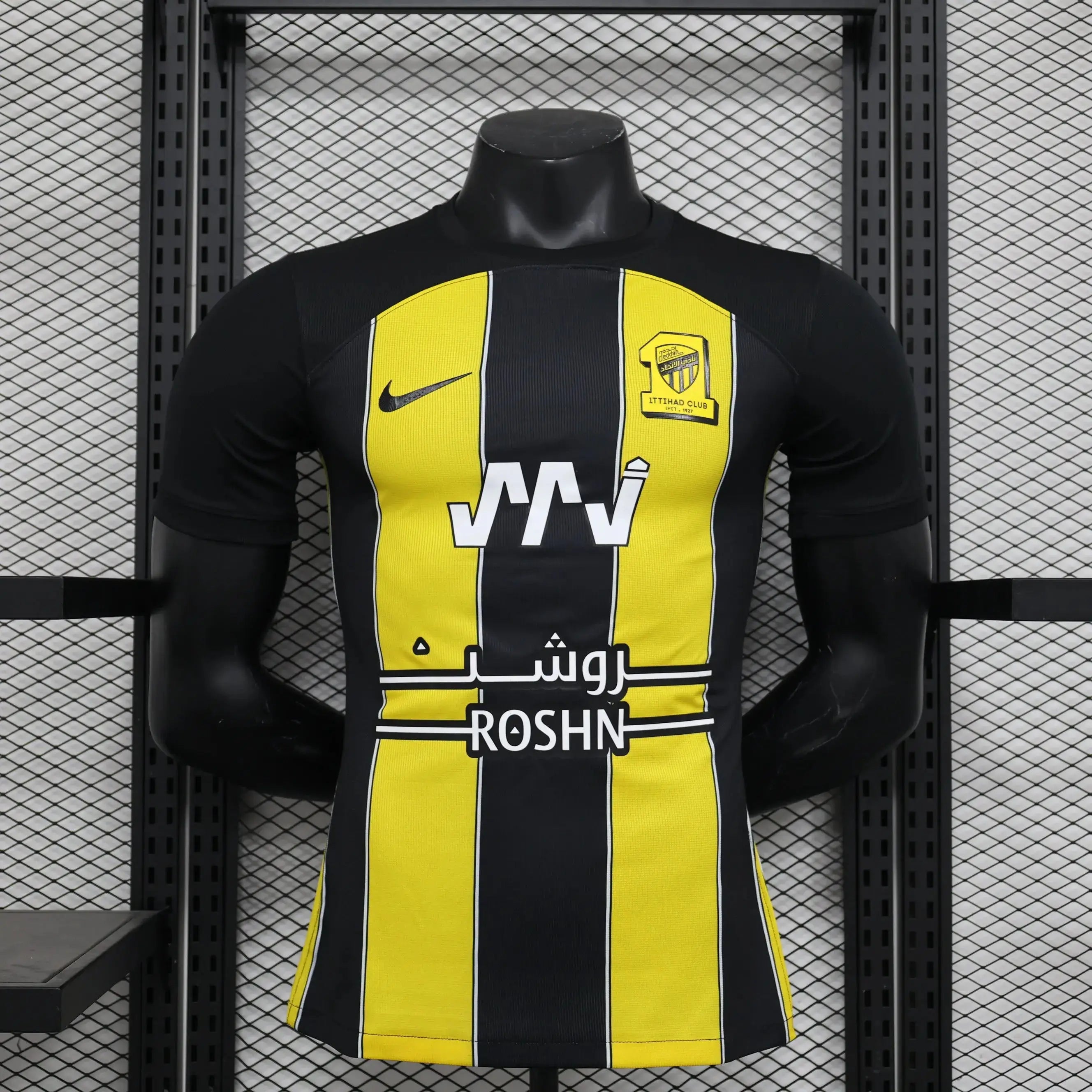 MAILLOT AL ITTIHAD DOMICILE "Noir, Jaune" 2023/2024 YamaKits Foot