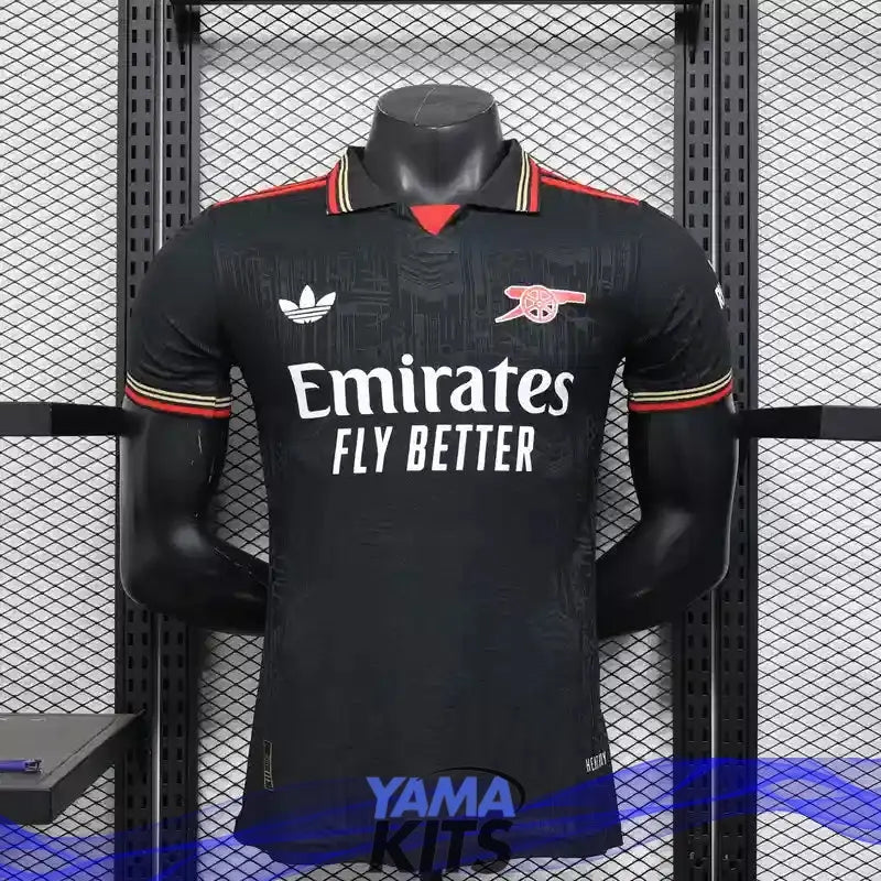MAILLOT ARSENAL CONCEPT "Noir" 2025/2026 Version Player YamaKits Foot