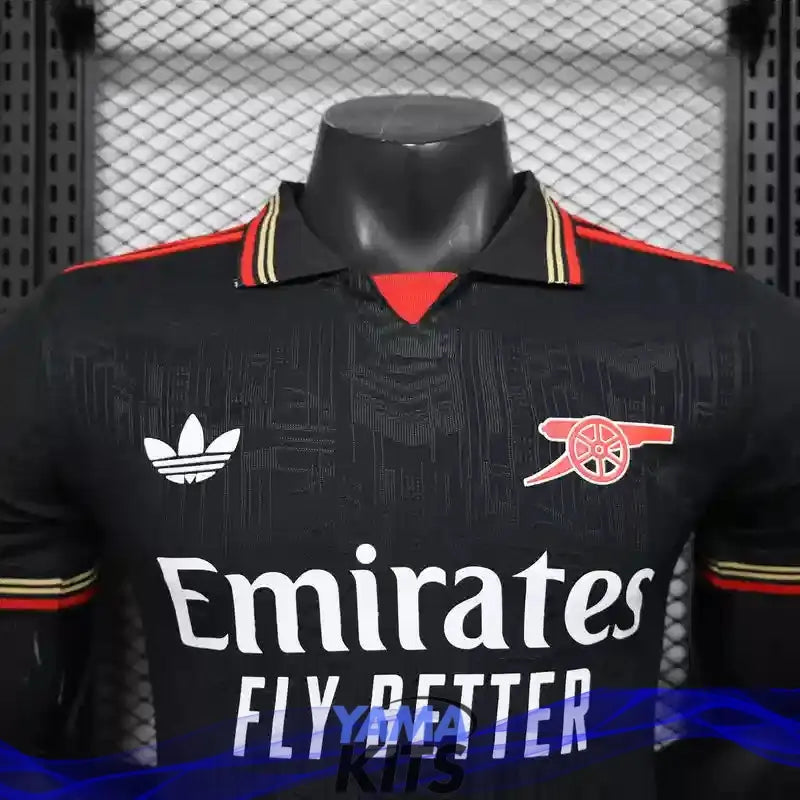 MAILLOT ARSENAL CONCEPT "Noir" 2025/2026 Version Player YamaKits Foot