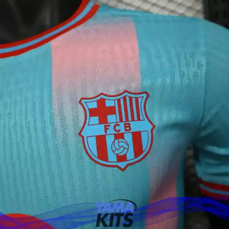 MAILLOT BARCELONE CONCEPT " Bleu, rose" 2025/2026 Version Player YamaKits Foot