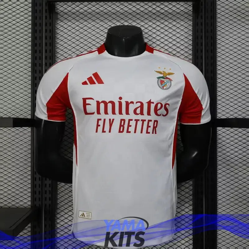 MAILLOT BENFICA EXTÉRIEUR DEUXIÈME "Blanc, rouge" 2025/2026 Version Player YamaKits Foot