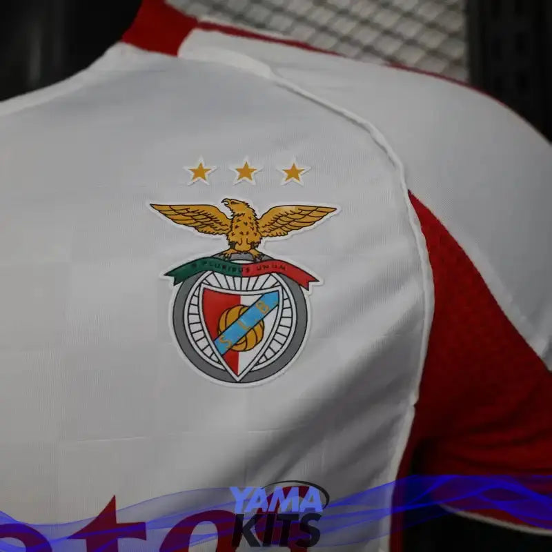 MAILLOT BENFICA EXTÉRIEUR DEUXIÈME "Blanc, rouge" 2025/2026 Version Player YamaKits Foot