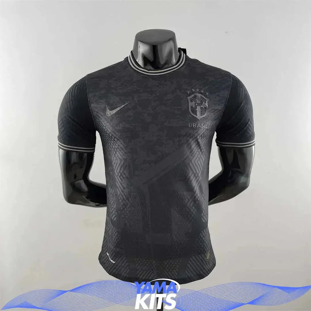 MAILLOT BRÉSIL BLACK 2022/2023 YamaKits Foot
