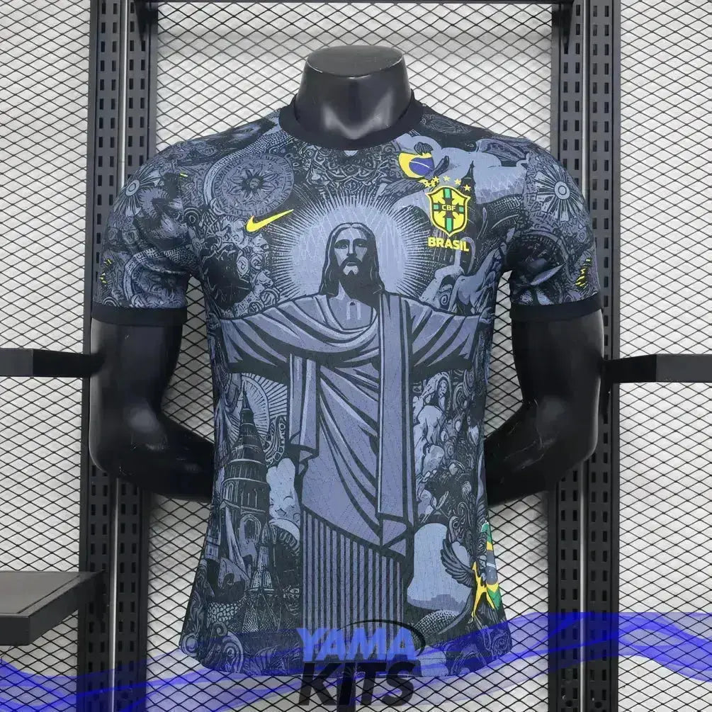 MAILLOT BRÉSIL CONCEPT GRIS « CHRIST RÉDEMPTEUR » 2024/2025 Version Player YamaKits Foot