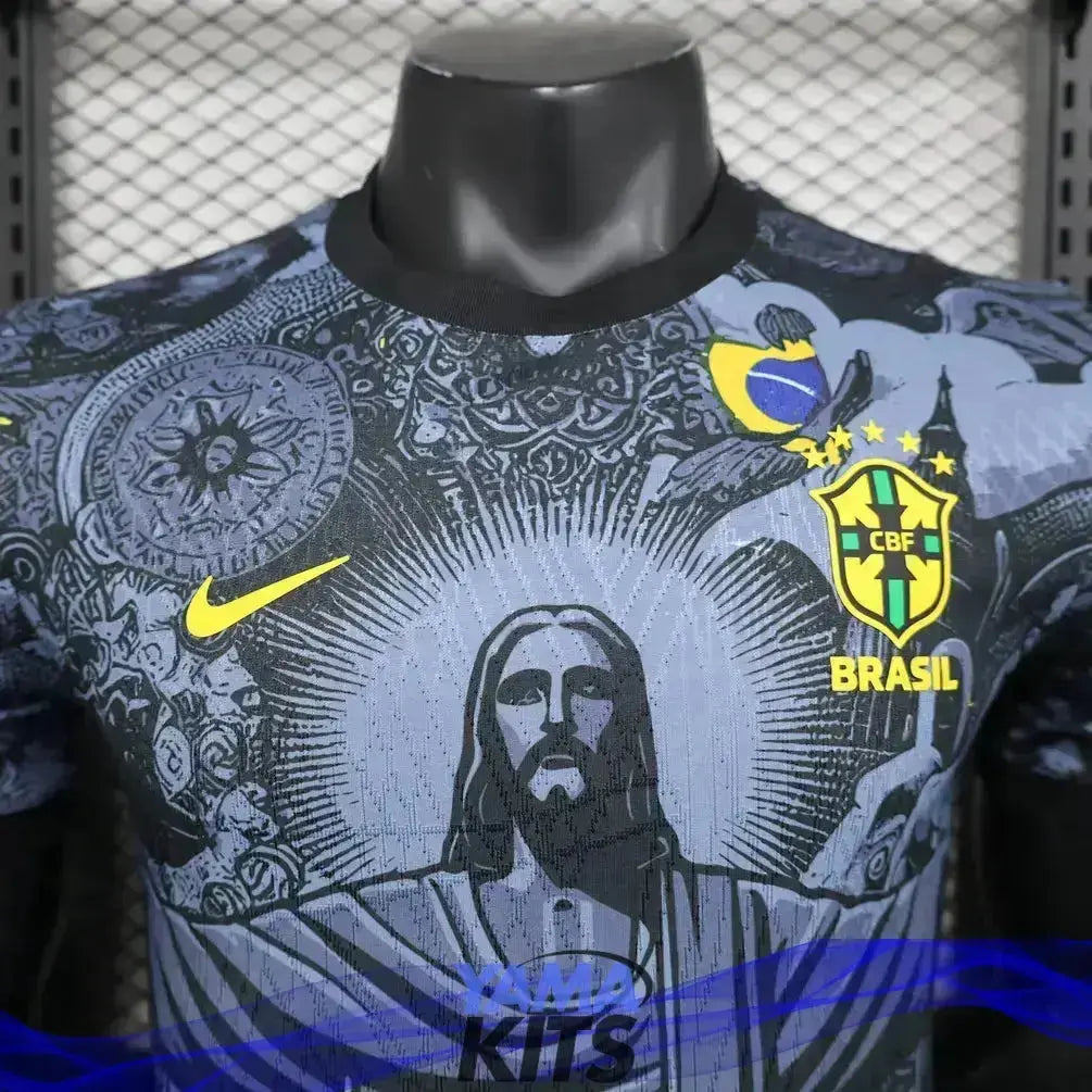 MAILLOT BRÉSIL CONCEPT GRIS « CHRIST RÉDEMPTEUR » 2024/2025 Version Player YamaKits Foot