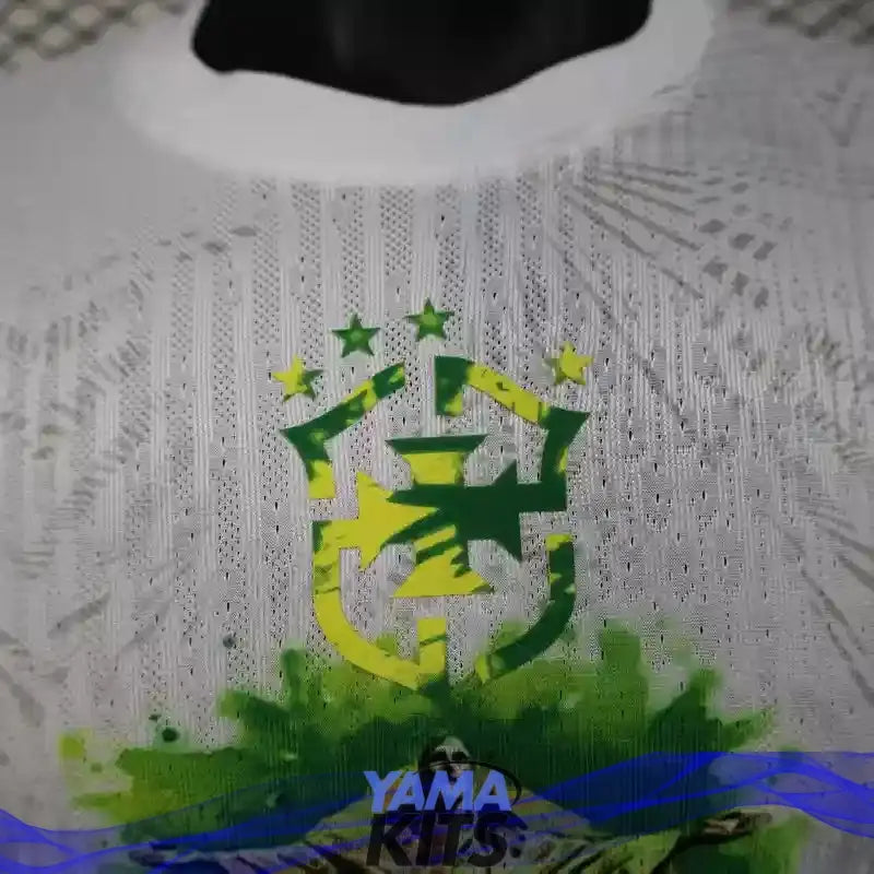 MAILLOT BRÉSIL CONCEPT "Blanc" 2025/2026 Version Player YamaKits Foot