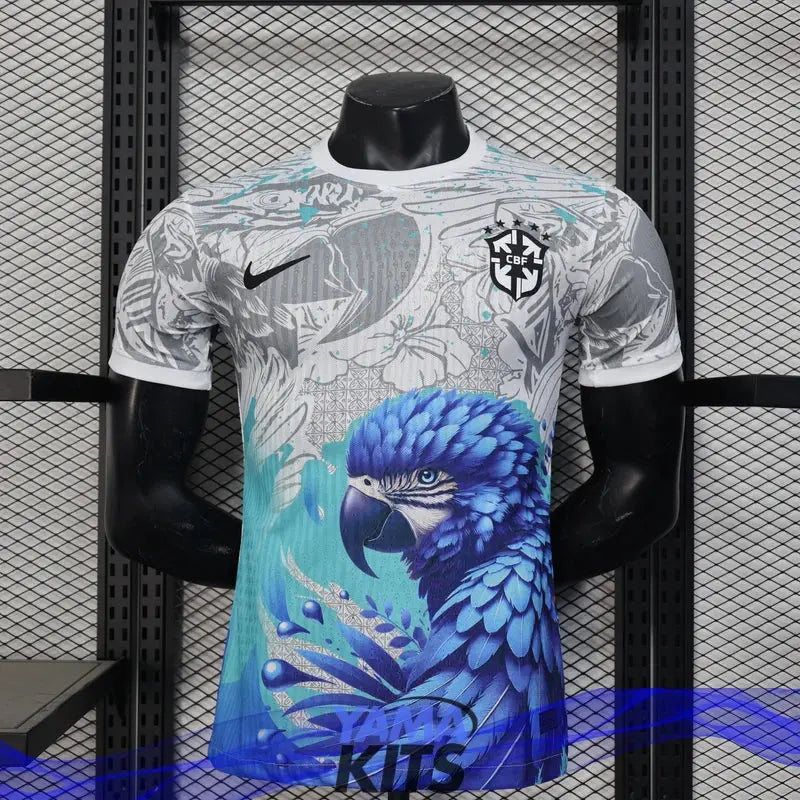 MAILLOT BRÉSIL CONCEPT "Perroquet" BLEU 2025/2026 Version Player YamaKits Foot