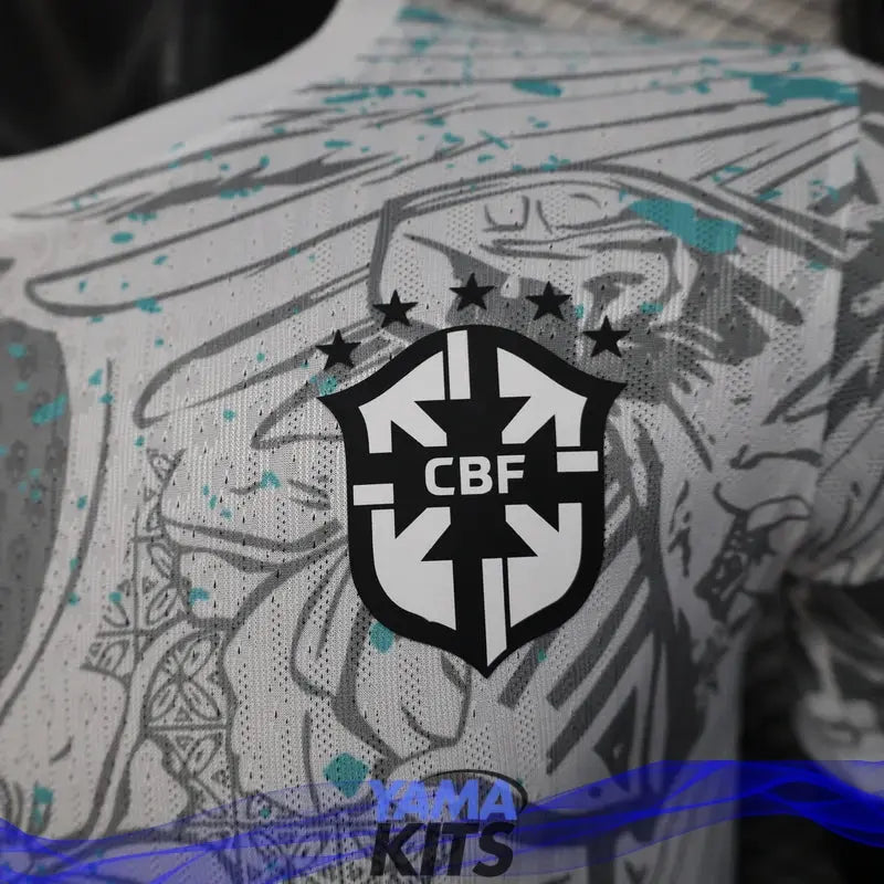 MAILLOT BRÉSIL CONCEPT "Perroquet" BLEU 2025/2026 Version Player YamaKits Foot