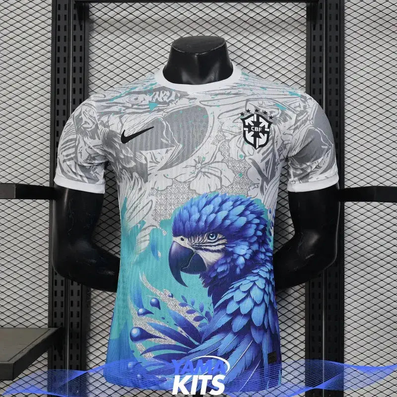 MAILLOT BRÉSIL CONCEPT "Perroquet" BLEU 2025/2026 Version Player YamaKits Foot