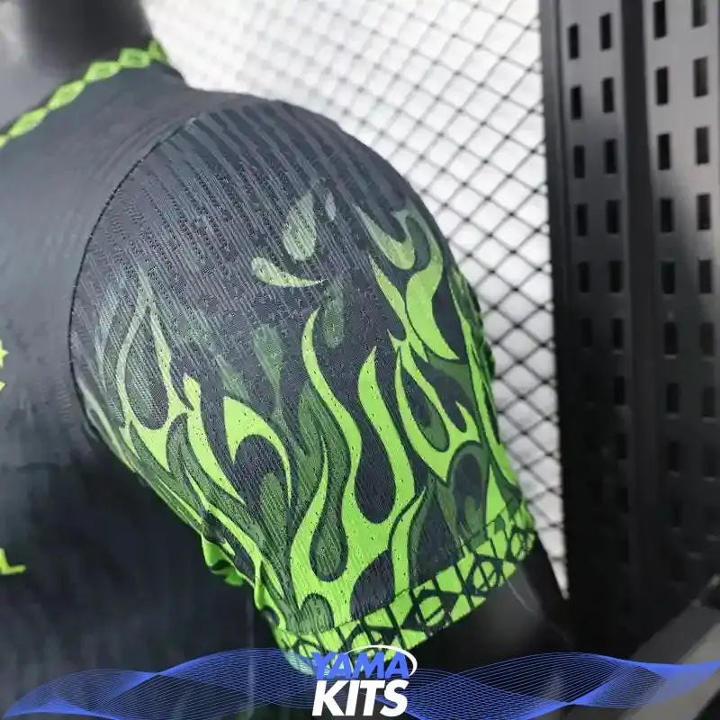 MAILLOT BRESIL CONCEPT "vert, flammes" 2025/2026 Version Player YamaKits Foot