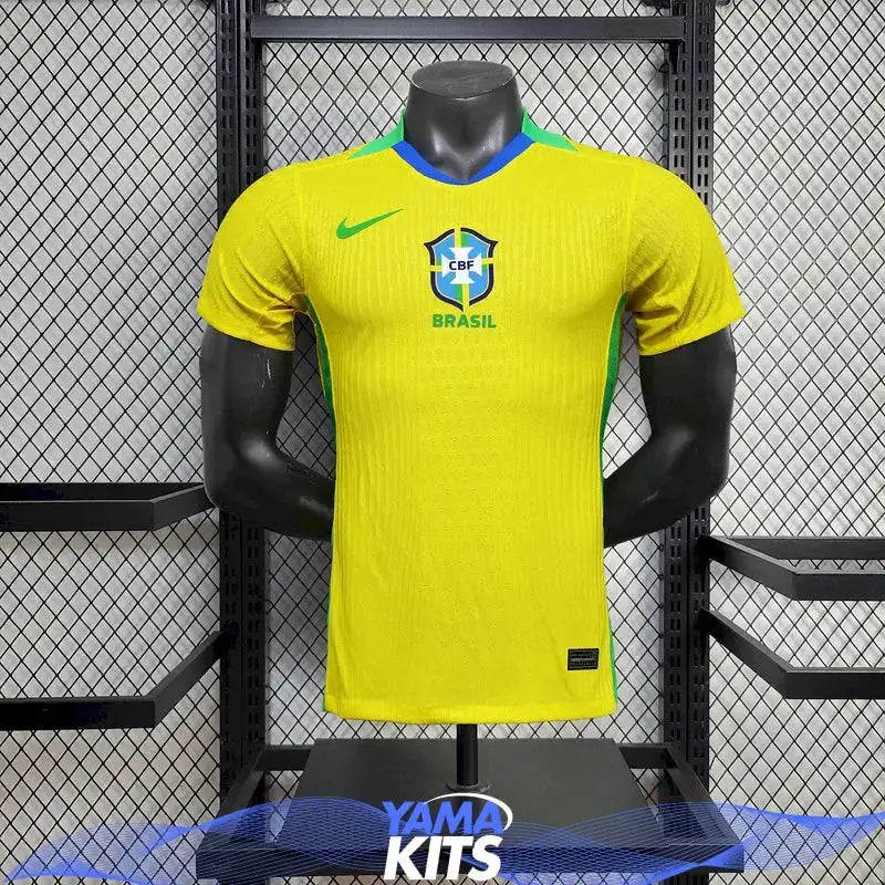 MAILLOT BRÉSIL DOMICILE "Jaune" 2025/2026 Version Player YamaKits Foot