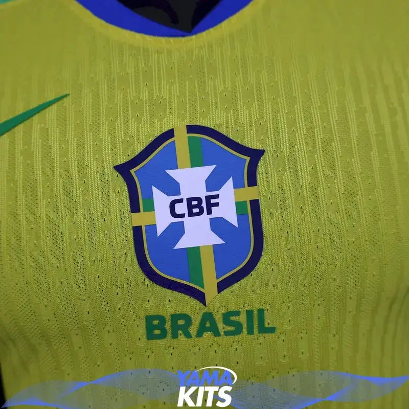 MAILLOT BRÉSIL DOMICILE "Jaune" 2025/2026 Version Player YamaKits Foot