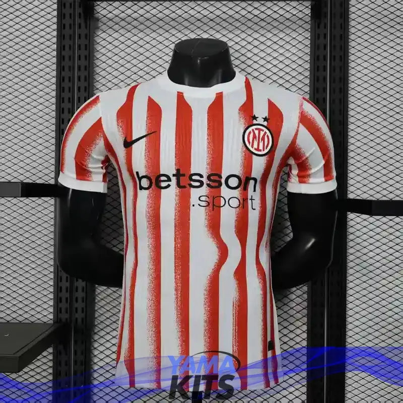 MAILLOT INTER MILAN "Blanc, Rouge" 2025/2026 Version Player YamaKits Foot