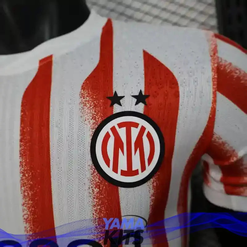 MAILLOT INTER MILAN "Blanc, Rouge" 2025/2026 Version Player YamaKits Foot
