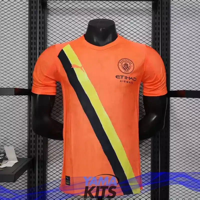 MAILLOT MANCHESTER CITY EXTERIEUR "Orange" 2025/2026 Version Player YamaKits Foot