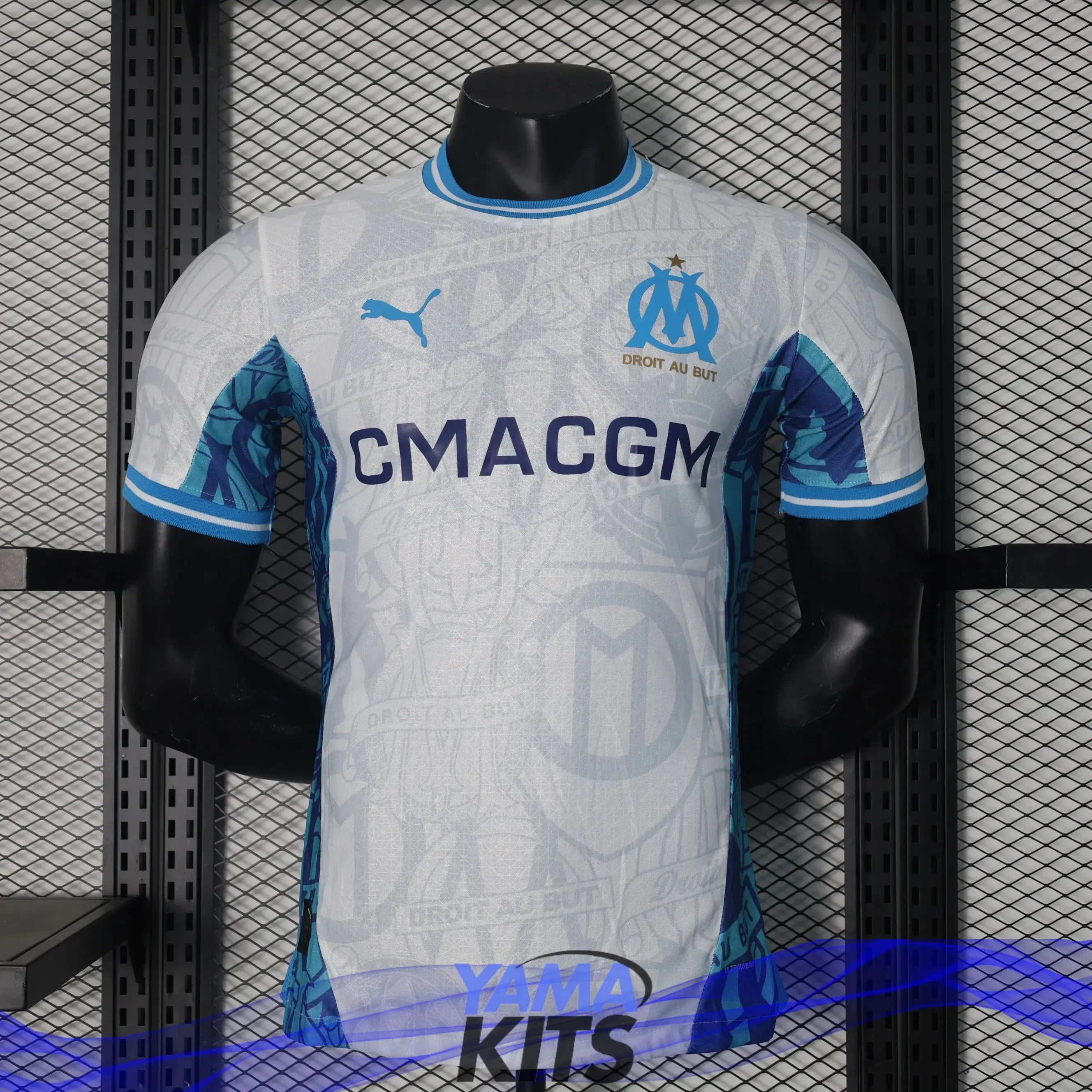 MAILLOT MARSEILLE CONCEPT "Blanc" 2024/2025 Version Player YamaKits Foot