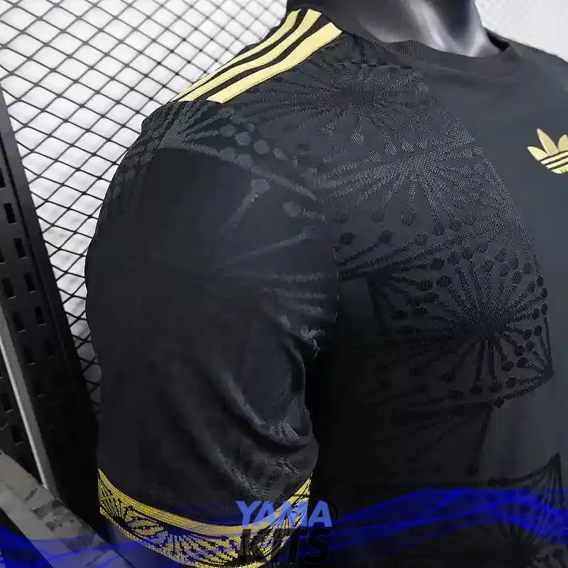 MAILLOT MEXIQUE "Gold, Noir"  2025/2206 Version Player YamaKits Foot