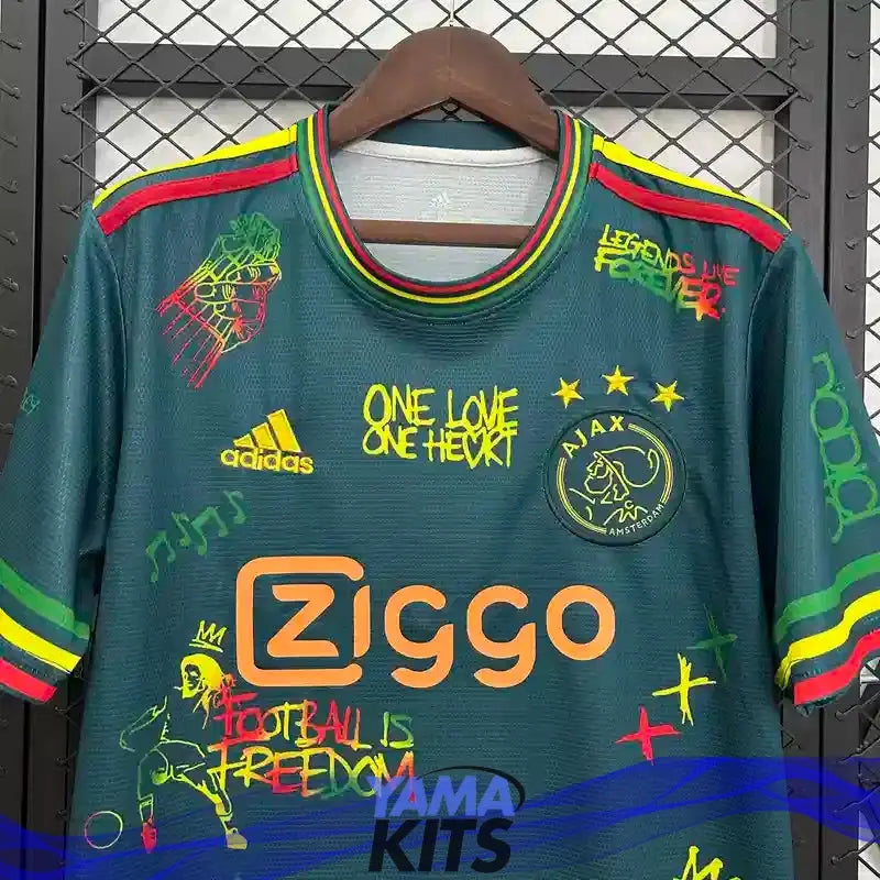Maillot Ajax concept "Bob Marley, vert" 2025/2026 YamaKits Foot