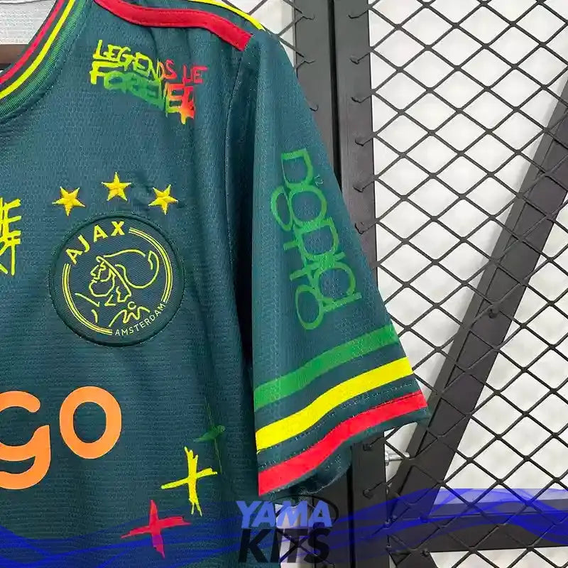 Maillot Ajax concept "Bob Marley, vert" 2025/2026 YamaKits Foot
