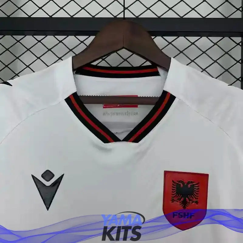 Maillot Albanie extérieur "Blanc" 2025/2026 YamaKits Foot