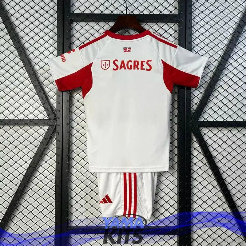 Maillot Benfica enfant extérieur deuxième "Blanc, rouge" 2025/2026 YamaKits Foot