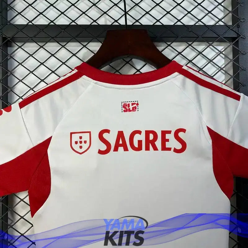 Maillot Benfica enfant extérieur deuxième "Blanc, rouge" 2025/2026 YamaKits Foot