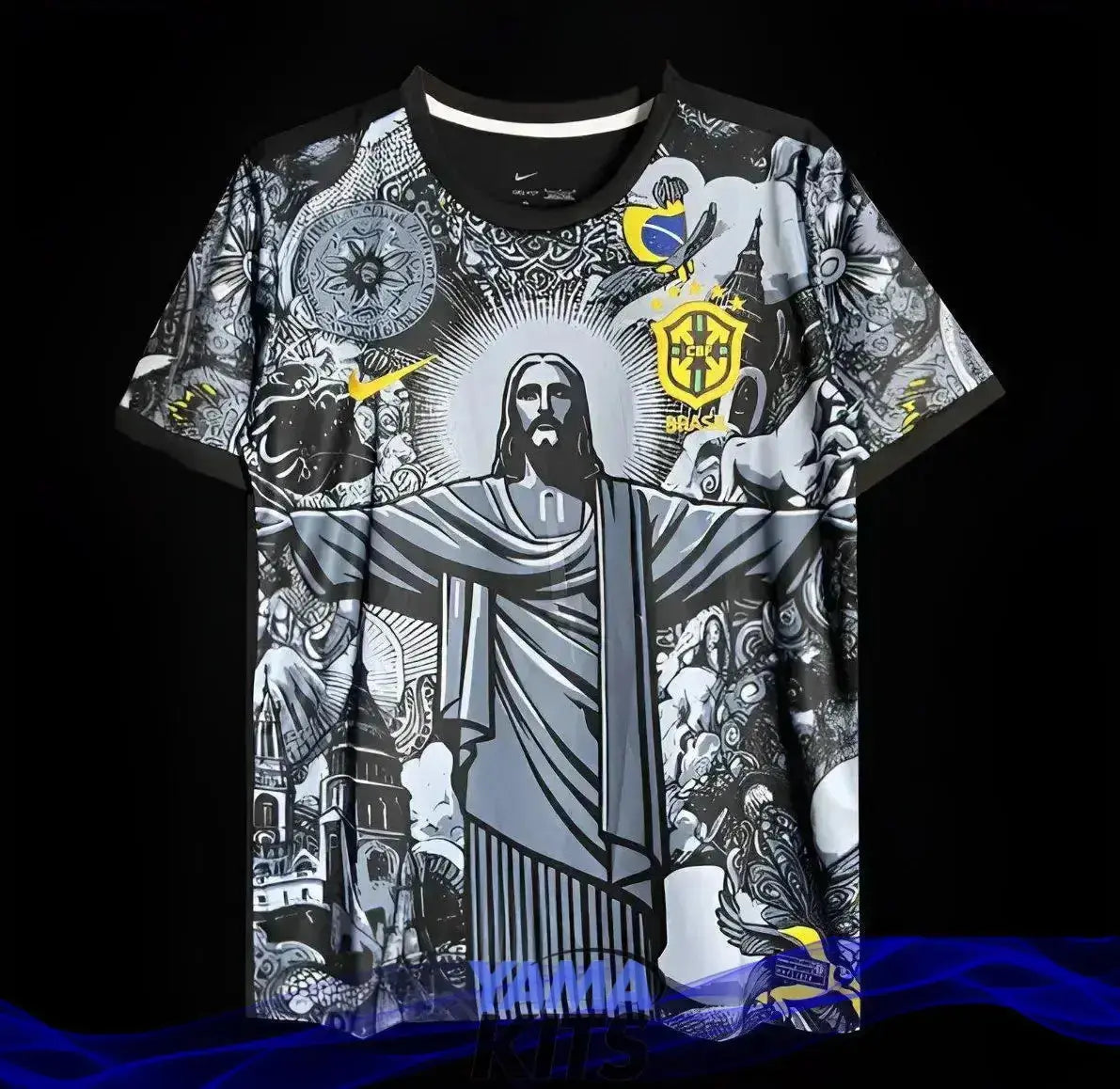 Maillot Brésil Concept Gris « Christ rédempteur » 2024/2025 YamaKits Foot
