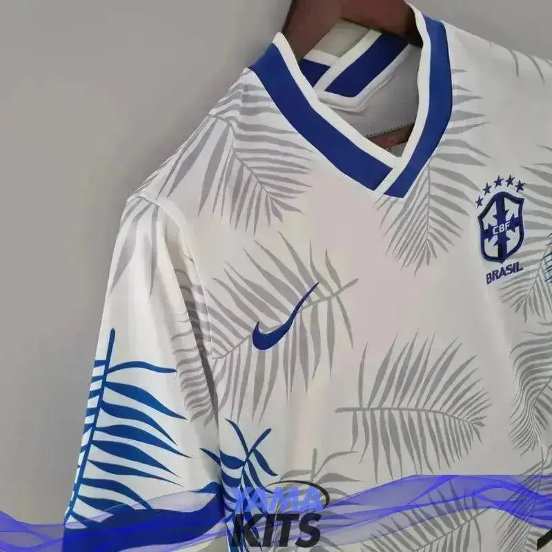 Maillot Brésil Concept « feuilles bleues » 2024/2025 YamaKits Foot