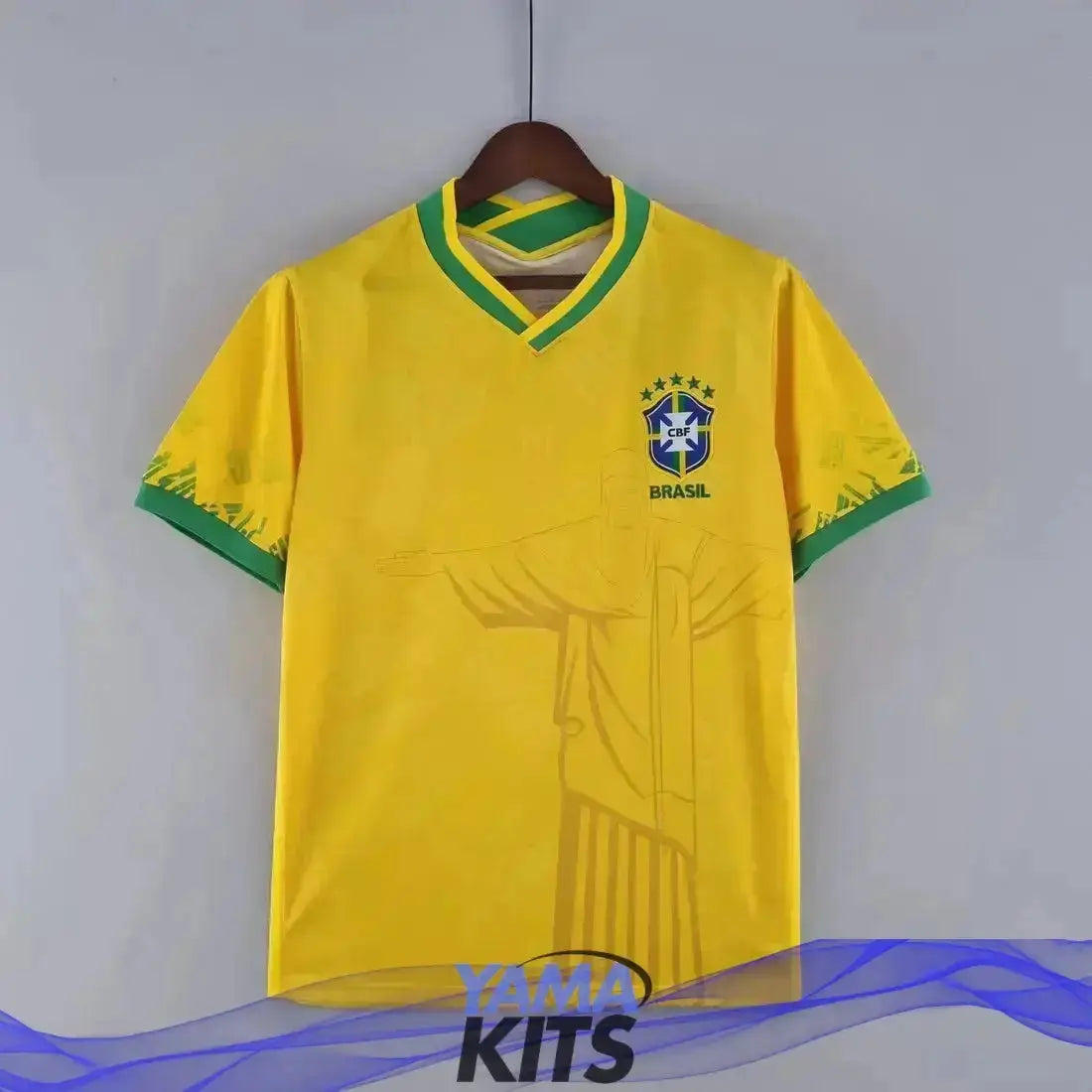 Maillot Brésil Concept jaune "Christ rédempteur" 2024/2025 YamaKits Foot