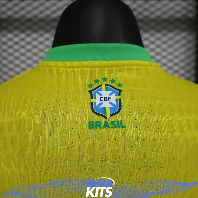 Maillot Brésil Concept jaune "Christ rédempteur" 2025/2025 Version Player YamaKits Foot