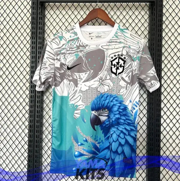 Maillot Brésil concept "Perroquet" bleu 2025/2026 YamaKits Foot