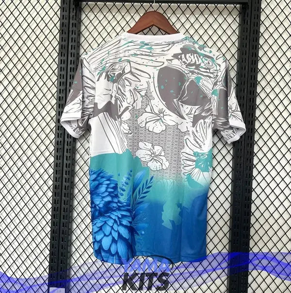 Maillot Brésil concept "Perroquet" bleu 2025/2026 YamaKits Foot