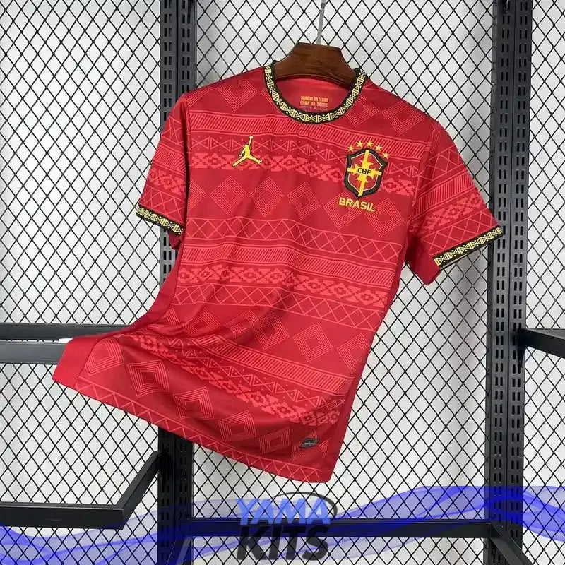 Maillot Brésil concept "Rouge" 2025/2026 YamaKits Foot