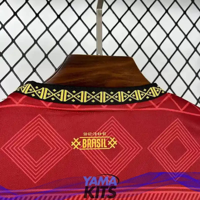 Maillot Brésil concept "Rouge" 2025/2026 YamaKits Foot