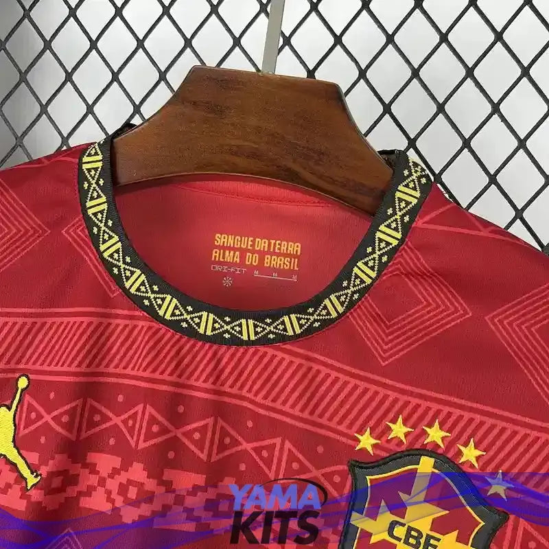 Maillot Brésil concept "Rouge" 2025/2026 YamaKits Foot