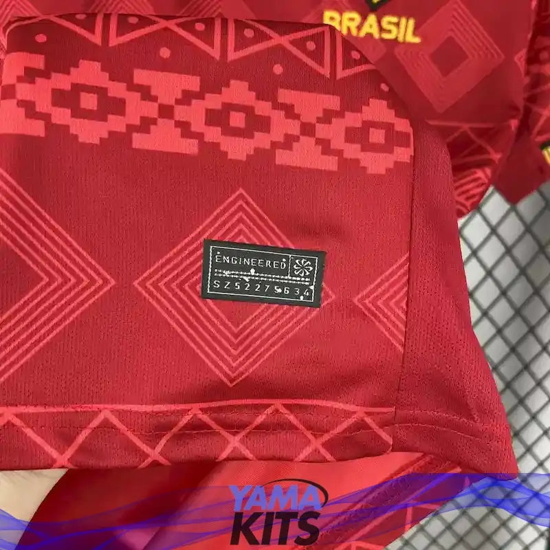 Maillot Brésil concept "Rouge" 2025/2026 YamaKits Foot