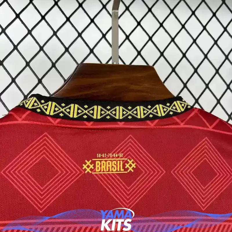 Maillot Brésil concept "Rouge" 2025/2026 YamaKits Foot