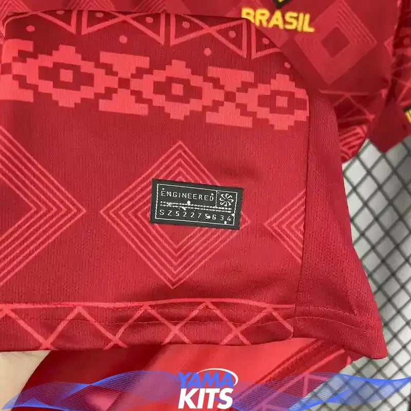 Maillot Brésil concept "Rouge" 2025/2026 YamaKits Foot