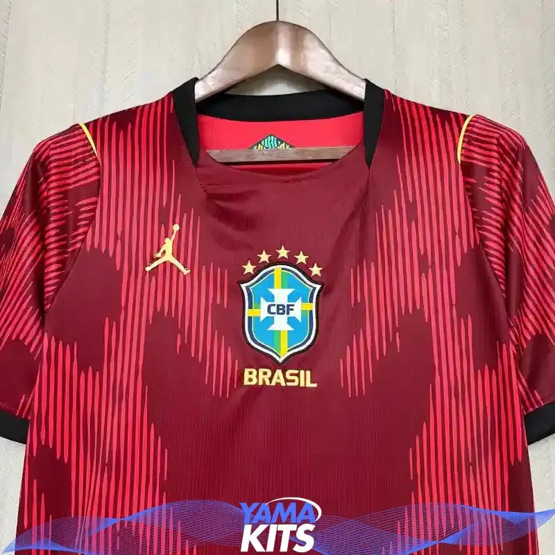Maillot Brésil concept "Rouge" 2026/2027 YamaKits Foot