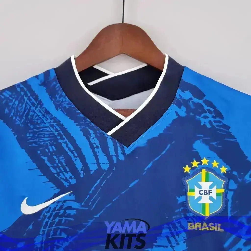 Maillot Brésil concept "bleu" 2024/2025 YamaKits Foot