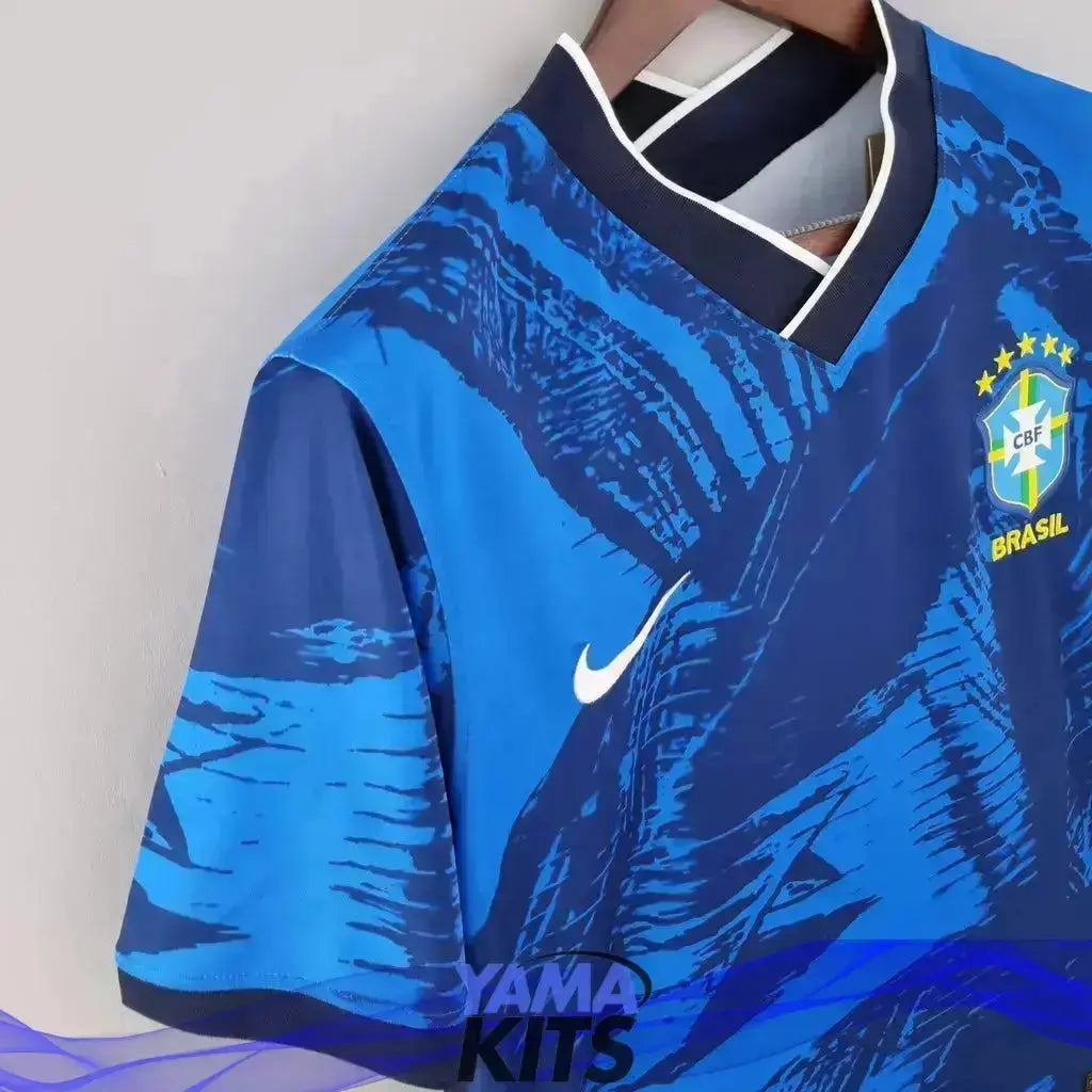 Maillot Brésil concept "bleu" 2024/2025 YamaKits Foot
