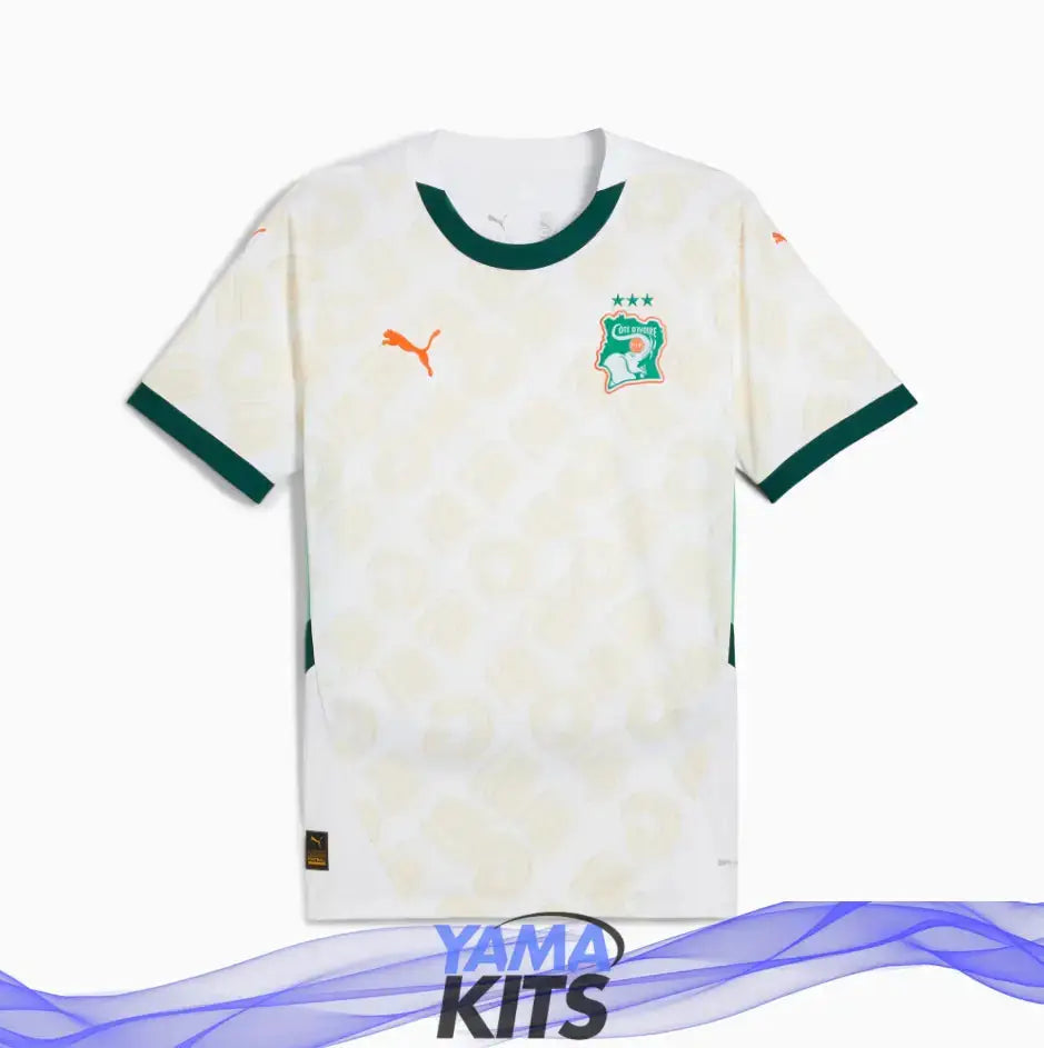 Maillot Cote d'Ivoire extérieur "Blanc" 2025 YamaKits Foot