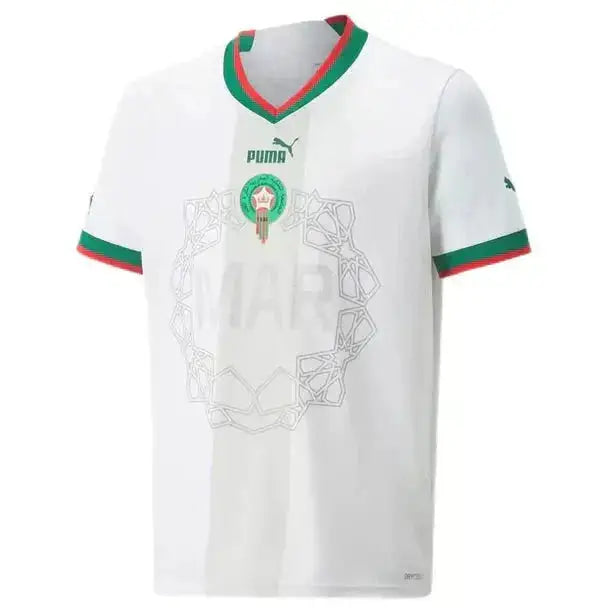 Maillot Maroc extérieur "Blanc" 2022/2023 YamaKits Foot