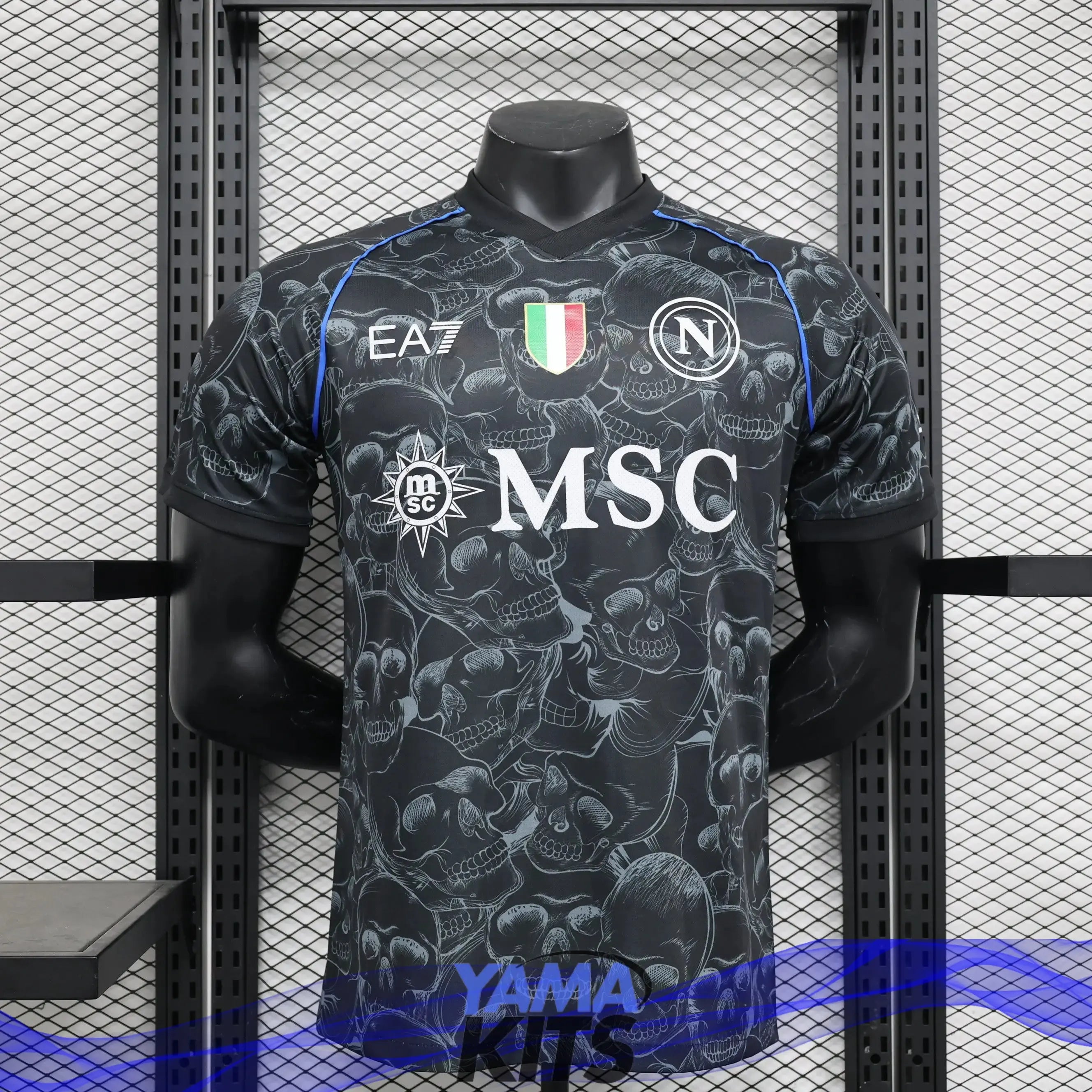 Maillot Napoli Concept "Noir" 2023/2024 Version Player YamaKits Foot