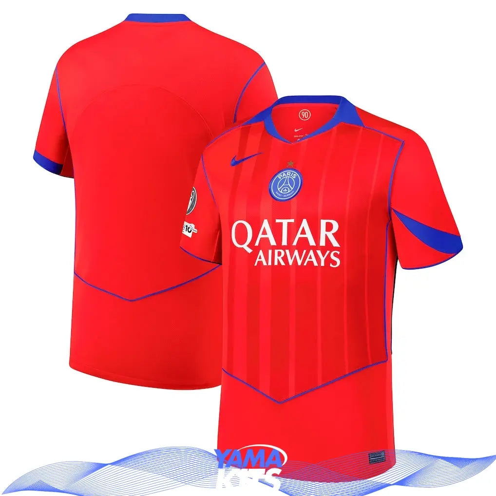 Maillot Paris SG « Rouge » Third avec étoile 2025/2026 Yamakits