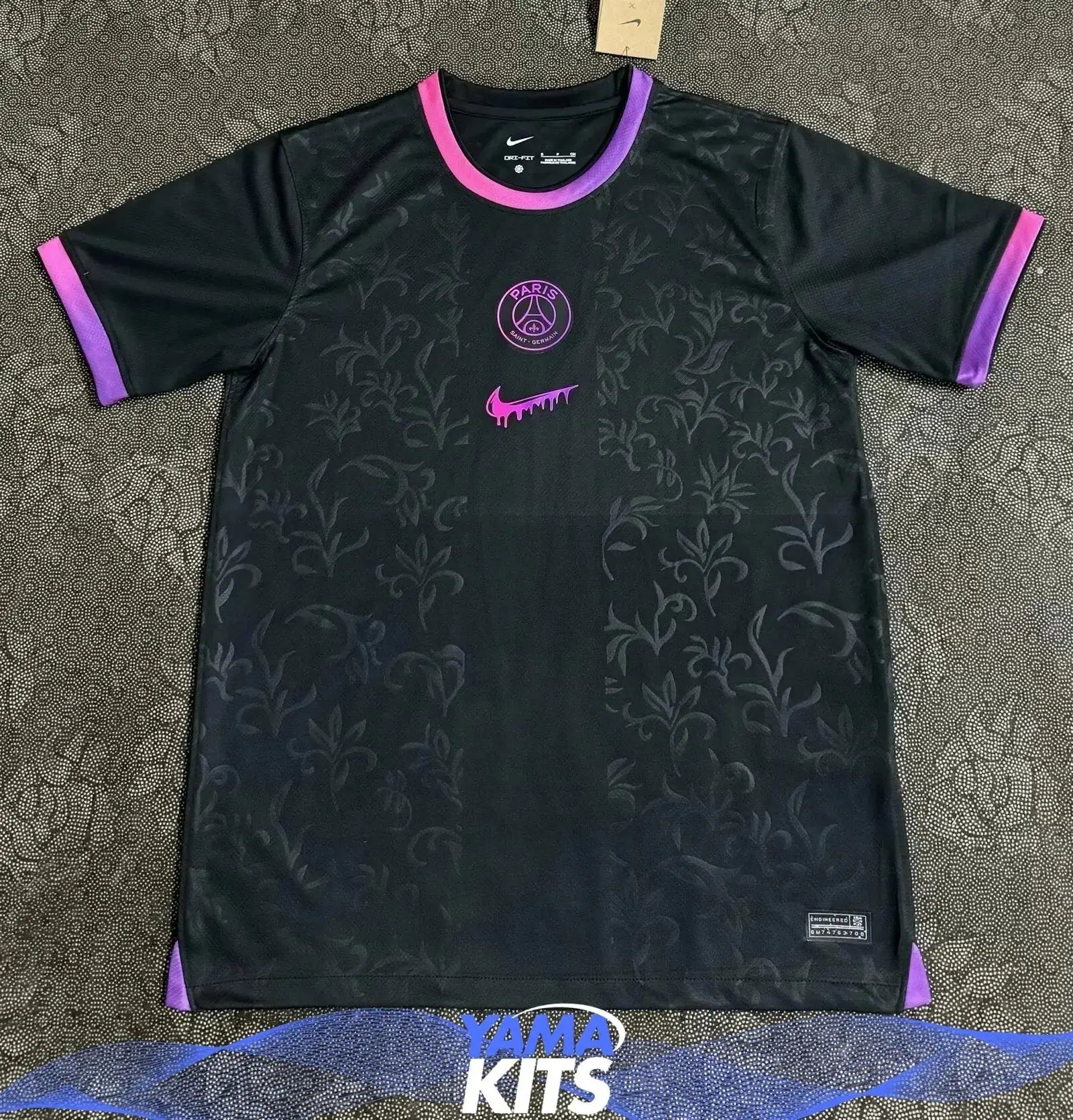 Maillot Paris Saint-Germain entrainement "Noir",Violet" 2024/2025 YamaKits Foot